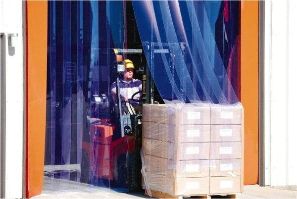 Clearway Door - 14' Door Width x 12' Door Height Flexible PVC Standard Strip Door Kit - 12" Strip Width x 120" Strip Thickness, Clear, 67% Overlap - Eagle Tool & Supply