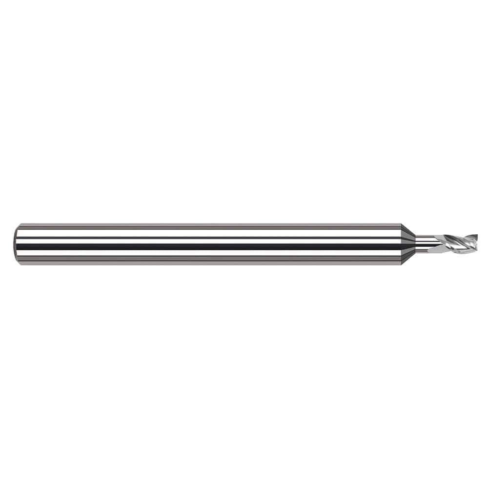 Harvey Tool - 0.065", 0.097" LOC, 1/8" Shank Diam, 2-1/2" OAL, 3 Flute Solid Carbide Square End Mill - Exact Industrial Supply