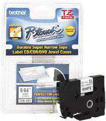 Brother - 1/8" Wide, White Tape Cassette - For Label Maker - Eagle Tool & Supply