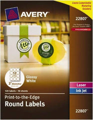 AVERY - 2" Wide x 2" Long, White Paper Multi-Purpose Label - For Laser/Inkjet Printers - Eagle Tool & Supply