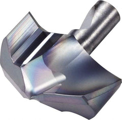Kyocera - Series DA, 22.5mm Diam Grade PR1525 140° Replaceable Drill Tip - Carbide, Megacoat Finish, 220 Seat Size - Eagle Tool & Supply