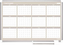 MasterVision - 36" High x 48" Wide Magnetic Dry Erase Calendar - Steel - Eagle Tool & Supply