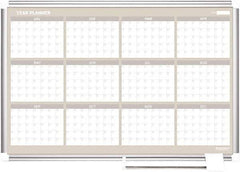 MasterVision - 36" High x 36" Wide Magnetic Dry Erase Calendar - Steel - Eagle Tool & Supply