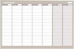 MasterVision - 24" High x 36" Wide Magnetic Dry Erase Calendar - Steel - Eagle Tool & Supply
