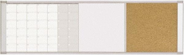 MasterVision - 18" High x 48" Wide Combination, Bulletin/Magnetic Dry Erase - Steel - Eagle Tool & Supply