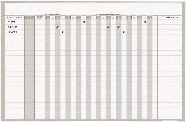 MasterVision - 36" High x 24" Wide Magnetic Dry Erase In/Out - Steel - Eagle Tool & Supply