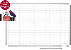 MasterVision - 48" High x 72" Wide Magnetic Dry Erase Calendar - Steel - Eagle Tool & Supply