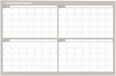 MasterVision - 24" High x 36" Wide Magnetic Dry Erase Calendar - Steel - Eagle Tool & Supply