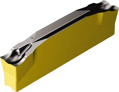 Sandvik Coromant - N123x2H CM 4325 Grade, 0.1575" Cutting Width, Carbide Cutoff Insert - 0° Neutral Lead Angle, 0.0079" Cnr Rad, TiCN/Al2O3/TiN Coated - Eagle Tool & Supply