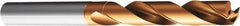 Sandvik Coromant - 4mm 141° Spiral Flute Solid Carbide Screw Machine Drill Bit - Multilayer TiAlN Finish, Right Hand Cut, 63/64" Flute Length, 2.5984" OAL, Split Point, Straight Shank, Through Coolant - Eagle Tool & Supply
