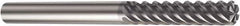 Sandvik Coromant - 1/4", 1-1/8" LOC, 1/4" Shank Diam, 4" OAL, 6 Flute, Solid Carbide Square End Mill - Single End, TiAlN Finish, Spiral Flute, 50° Helix, Right Hand Cut, Right Hand Flute, Series CoroMill Plura - Eagle Tool & Supply