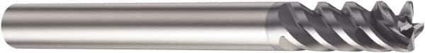 Sandvik Coromant - 8mm, 19mm LOC, 8mm Shank Diam, 80mm OAL, 4 Flute, Solid Carbide Square End Mill - Single End, TiAlN Finish, Spiral Flute, 50° Helix, Centercutting, Right Hand Cut, Right Hand Flute, Series CoroMill Plura - Eagle Tool & Supply