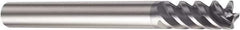 Sandvik Coromant - 8mm, 19mm LOC, 8mm Shank Diam, 80mm OAL, 4 Flute, Solid Carbide Square End Mill - Single End, TiAlN Finish, Spiral Flute, 50° Helix, Centercutting, Right Hand Cut, Right Hand Flute, Series CoroMill Plura - Eagle Tool & Supply
