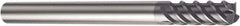 Sandvik Coromant - 6mm, 15mm LOC, 6mm Shank Diam, 100mm OAL, 4 Flute, Solid Carbide Square End Mill - Single End, TiAlN Finish, Helical Flute, 50° Helix, Right Hand Cut, Right Hand Flute, Series CoroMill Plura - Eagle Tool & Supply