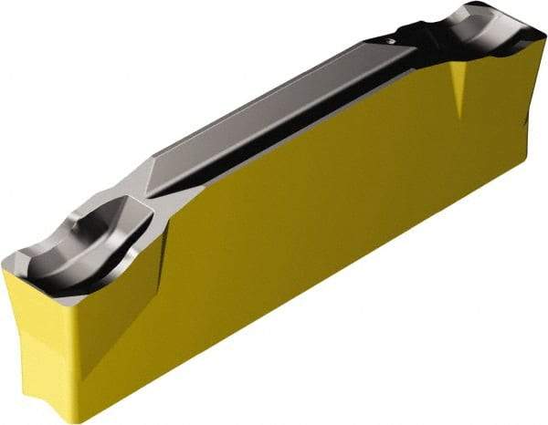 Sandvik Coromant - N123F2-...F CR 4325 Grade, 0.0984" Cutting Width, Carbide Cutoff Insert - 0° Neutral Lead Angle, 0.0118" Cnr Rad, TiCN/Al2O3/TiN Coated - Eagle Tool & Supply