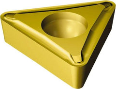 Sandvik Coromant - TCMT1.21.20 UF Grade 235 Carbide Turning Insert - TiCN/TiN Finish, 60° Triangle, 5/32" Inscr Circle, 5/64" Thick, 0.2mm Corner Radius - Eagle Tool & Supply