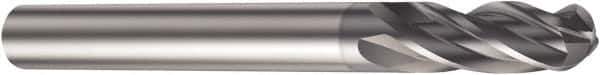 Sandvik Coromant - 7mm Diam, 16mm LOC, 4 Flute Solid Carbide Ball End Mill - AlCrN Finish, 100mm OAL, 8mm Shank Diam, Ball Flute - Eagle Tool & Supply