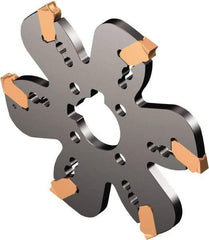Sandvik Coromant - 0.1969" Cutting Width, 3.3465" Depth of Cut, 250mm Cutter Diam, 1.5748" Hole Diam, Indexable Slotting Cutter - 1.5748" Shank Diam, QD..X Toolholder, Right Hand Cutting Direction - Eagle Tool & Supply