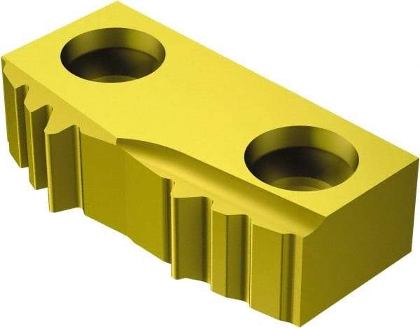Sandvik Coromant - 16624 A Grade 4125, External API Round Threading Insert - 10 TPI Ext Pitch, Right Hand Insert, TiAlN+TiN Finish, Carbide - Eagle Tool & Supply