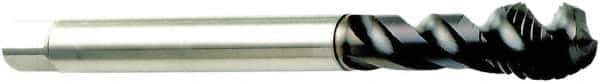 Sandvik Coromant - 1/2-13 UNC 3 Flute 2BX Modified Bottoming Spiral Flute Tap - Powdered Metal, CoolTop Finish, 4.3307" OAL, Right Hand Flute, Right Hand Thread, Series CoroTap 300 - Eagle Tool & Supply