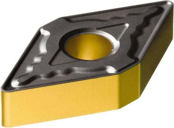 Sandvik Coromant - DNMG443 MR Grade 4335 Carbide Turning Insert - TiCN/AI2O3/TiN Finish, 55° Diamond, 1/2" Inscr Circle, 1/4" Thick, 3/64" Corner Radius - Eagle Tool & Supply