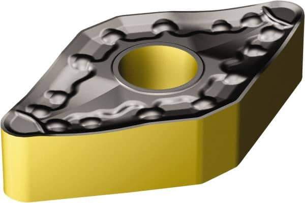 Sandvik Coromant - DNMM444 PR Grade 4335 Carbide Turning Insert - TiCN/AI2O3/TiN Finish, 55° Diamond, 1/2" Inscr Circle, 1/4" Thick, 1/16" Corner Radius - Eagle Tool & Supply