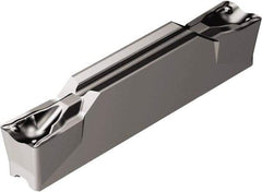 Sandvik Coromant - H2N123x2 TF Grade 1105, 4mm Cutting Width Carbide Grooving Insert - 23.3mm Max Depth of Cut, Neutral, 0.4mm Corner Radius, TiAlN Finish - Eagle Tool & Supply