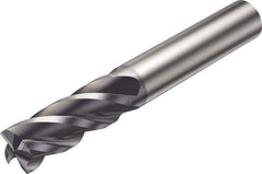 Sandvik Coromant - 3mm, 4 Flute, Solid Carbide, Corner Radius End Mill - 57mm OAL, 38° Helix, Right Hand Flute, 7mm LOC, Right Hand Cut - Eagle Tool & Supply