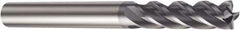 Sandvik Coromant - 8mm, 4 Flute, Single End, Solid Carbide, Corner Chamfer End Mill - 80mm OAL, Right Hand Flute, 28mm LOC, Right Hand Cut - Eagle Tool & Supply