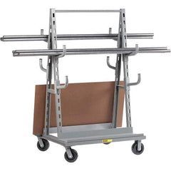 Little Giant - 2,000 Lb Capacity Steel Bar & Pipe Truck - Steel Deck, 40" OAW, 0" Platform Length, Phenolic Casters - Eagle Tool & Supply
