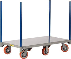 Little Giant - 3,600 Lb Capacity Steel Pipe Stake Truck - Steel Deck, 36" OAW, 72" Platform Length, Polyurethane Casters - Eagle Tool & Supply