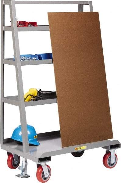 Little Giant - 2,000 Lb Capacity Steel Panel Truck - Steel Deck, 24" OAW, 0" Platform Length, Polyurethane Casters - Eagle Tool & Supply