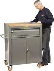 Little Giant - Mobile Service Bench - Steel, Gray, 41-1/2" Long x 24" Deep x 48" High - Eagle Tool & Supply