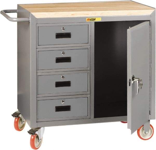 Little Giant - Mobile Service Bench - Steel, Gray, 41-1/2" Long x 26" Deep x 38" High - Eagle Tool & Supply