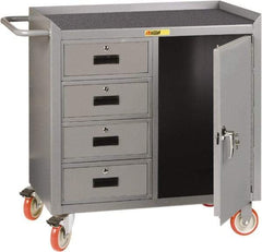 Little Giant - Mobile Service Bench - Steel, Gray, 41-1/2" Long x 26" Deep x 38" High - Eagle Tool & Supply