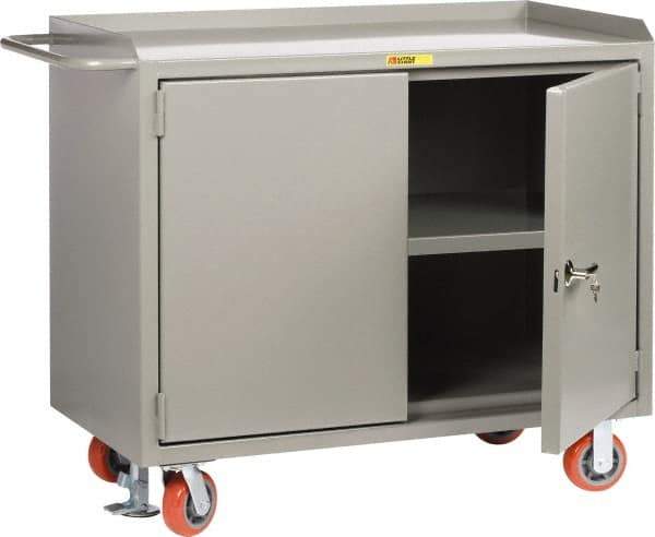 Little Giant - Mobile Service Bench - Steel, Gray, 53-1/2" Long x 26" Deep x 43" High - Eagle Tool & Supply