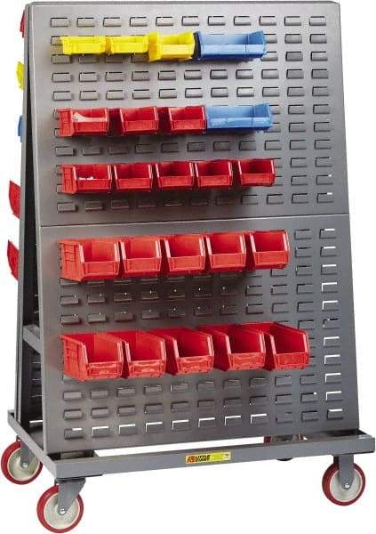Little Giant - 1,200 Lb Capacity Multi-Purpose Lean Tool Cart - 24" Wide x 48" Deep x 56" High, Steel, Gray - Eagle Tool & Supply