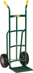 Little Giant - 600 Lb Capacity 49" OAH Hand Truck - Dual Handle, Steel, Flat-Free Microcellular Foam Wheels - Eagle Tool & Supply
