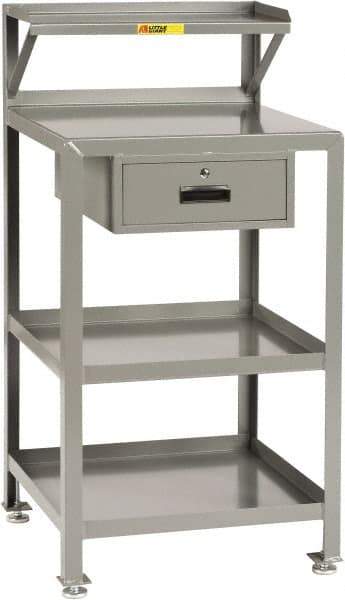 Little Giant - 1 Drawer Shop Desk - 36 Inch Wide x 24 Inch Deep x 52 Inch High, Gray - Eagle Tool & Supply