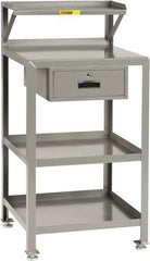 Little Giant - 1 Drawer Shop Desk - 36 Inch Wide x 24 Inch Deep x 52 Inch High, Gray - Eagle Tool & Supply