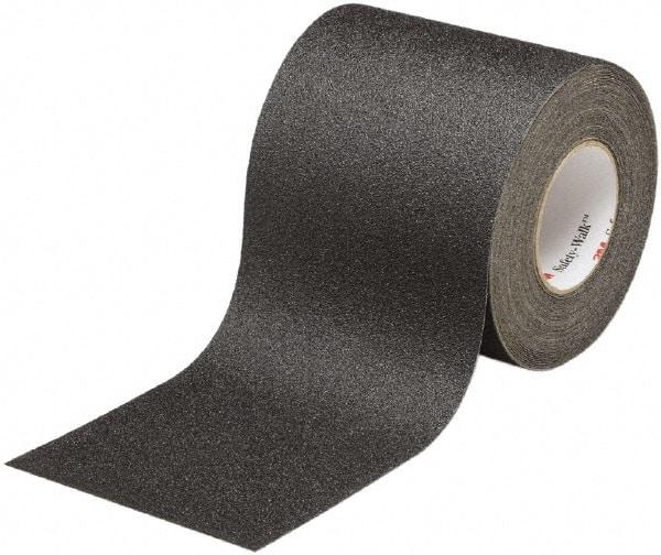 Ability One - Black Solid Color Anti-Slip Vinyl Tape - 6" Wide x 60' Long x 0.028" Thick, General Traffic - Eagle Tool & Supply