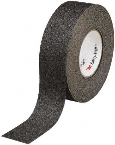 Ability One - Black Solid Color Anti-Slip Vinyl Tape - 2" Wide x 60' Long x 0.028" Thick, General Traffic - Eagle Tool & Supply