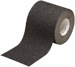 Ability One - Black Solid Color Anti-Slip Vinyl Tape - 6" Wide x 30' Long x 0.048" Thick, General Traffic - Eagle Tool & Supply