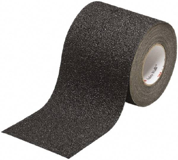 Ability One - Black Solid Color Anti-Slip Vinyl Tape - 4" Wide x 30' Long x 0.048" Thick, General Traffic - Eagle Tool & Supply