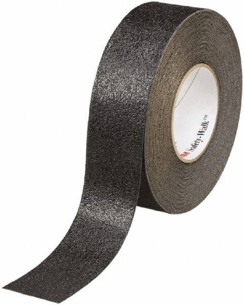 Ability One - Black Solid Color Anti-Slip Vinyl Tape - 2" Wide x 60' Long x 0.036" Thick, General Traffic - Eagle Tool & Supply