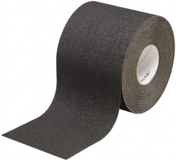 Ability One - Black Solid Color Anti-Slip Vinyl Tape - 6" Wide x 60' Long x 0.045" Thick, General Traffic - Eagle Tool & Supply