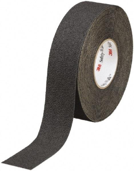 Ability One - Black Solid Color Anti-Slip Vinyl Tape - 2" Wide x 60' Long x 0.045" Thick, General Traffic - Eagle Tool & Supply