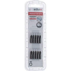 Wiha - 1/4" Drive, Pozidriv Screwdriver Bit - 1" OAL - Eagle Tool & Supply