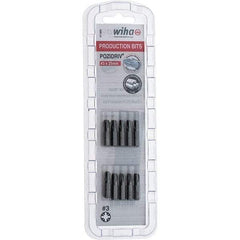 Wiha - 1/4" Drive, Pozidriv Screwdriver Bit - 1" OAL - Eagle Tool & Supply