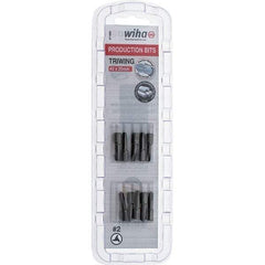 Wiha - 1/4" Drive, #2 Tri-Wing Screwdriver Bit - 1" OAL - Eagle Tool & Supply